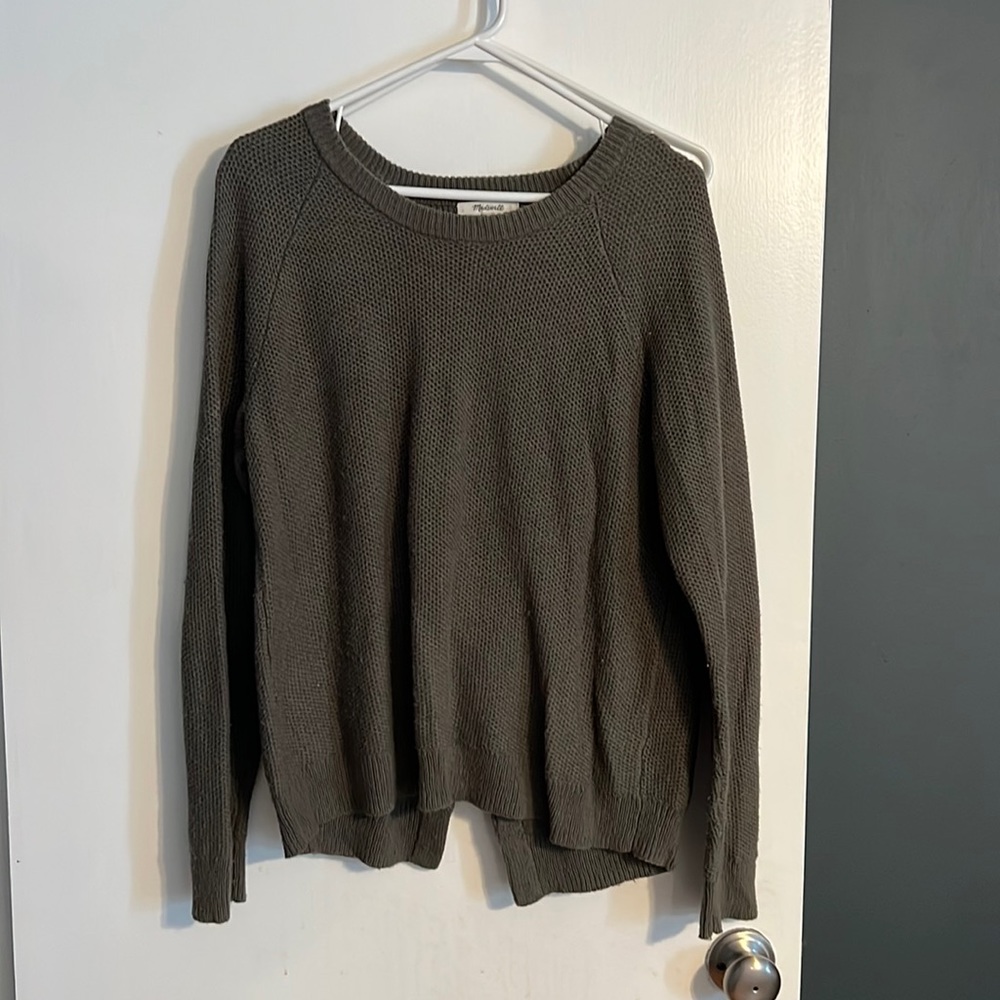 Madewell, green sweater